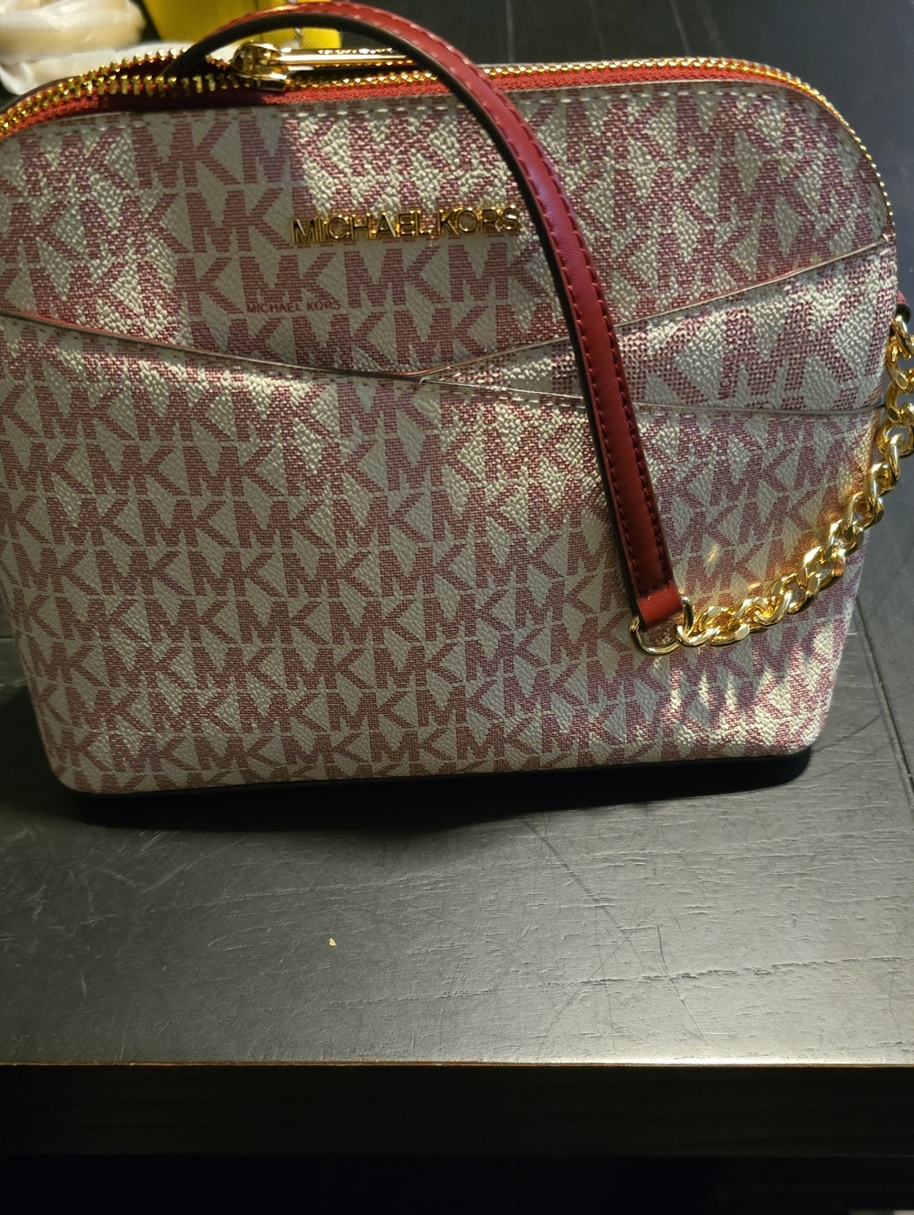NWOT Mulberry Jet Set MK Logo Dome Crossbody Bag